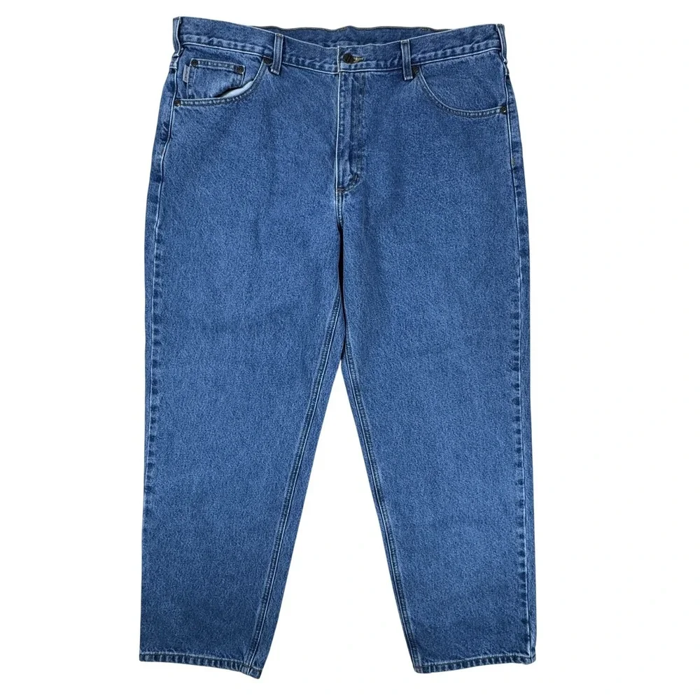 Carhartt B17 STW Relaxed Fit Stonewash Blue Denim Jeans Mens 42x30 Workwear - Picture 2 of 11